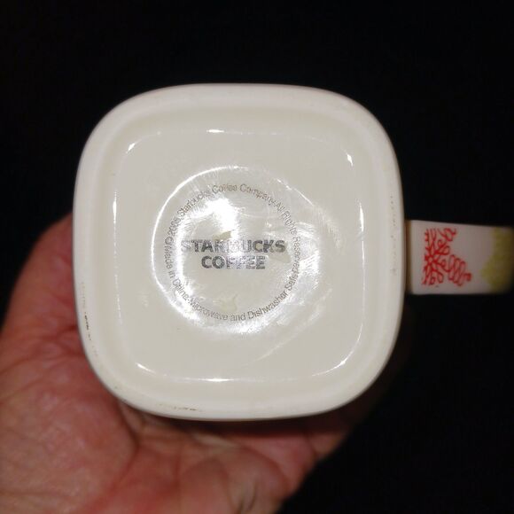 2005 Starbucks Holiday Cup Stars & Snowflakes Ceramic Christmas Coffee Tea 2PC - Picture 10 of 13